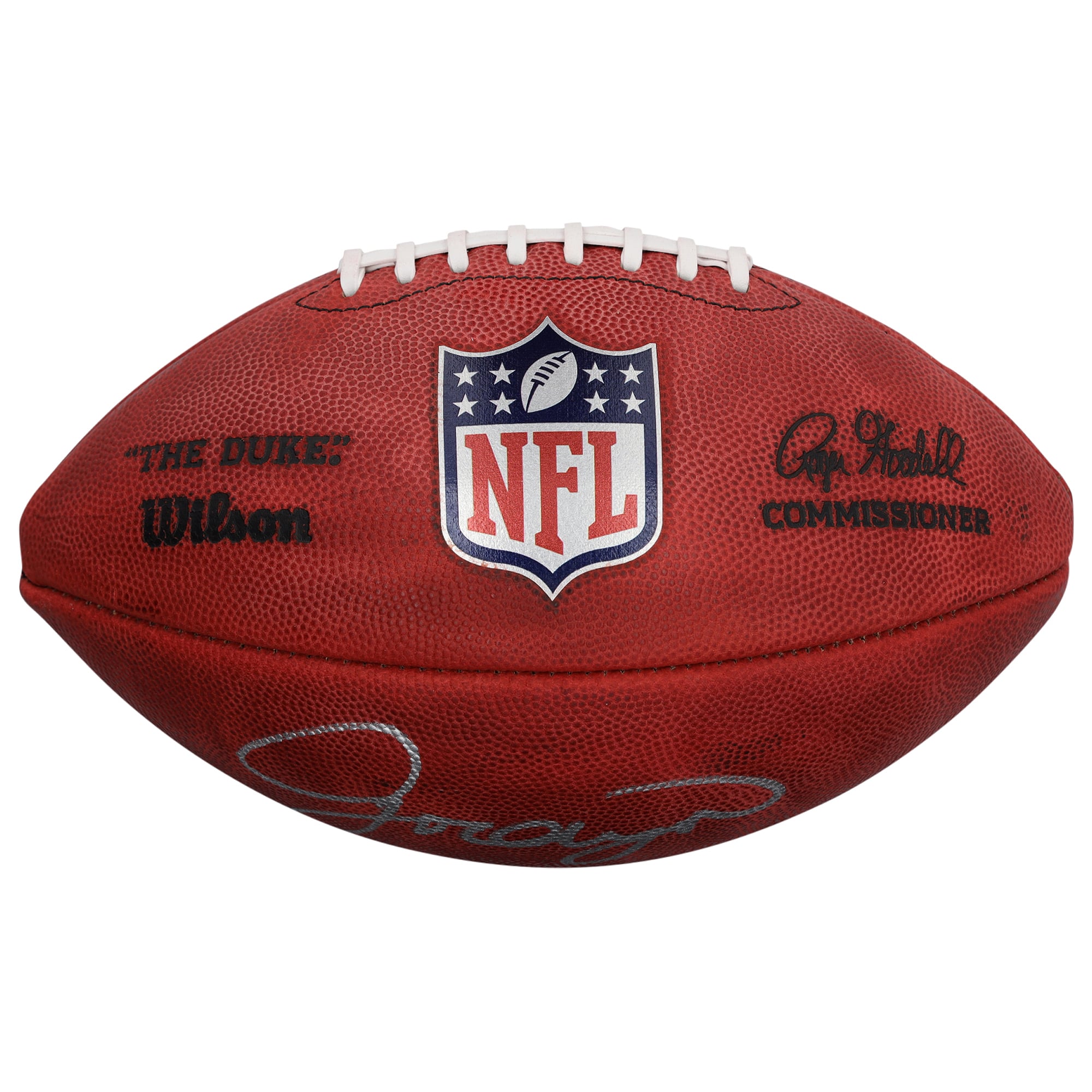Ballon de football Wilson Duke en couleur autographié par Jordyn Tyson, des Saints de la Nouvelle-Orléans